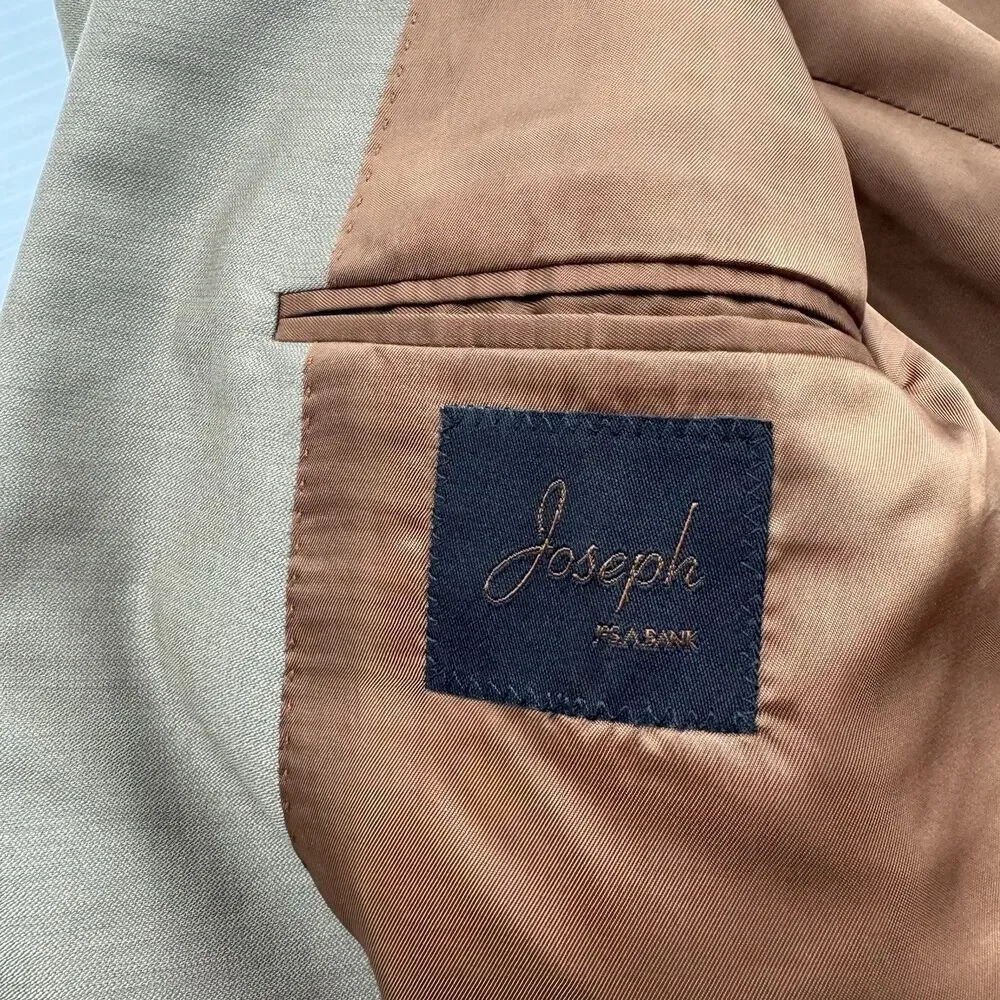 Jos A Bank Joseph Metropolitan 43R Tan 100% Wool Sport Coat Blazer 2 Button